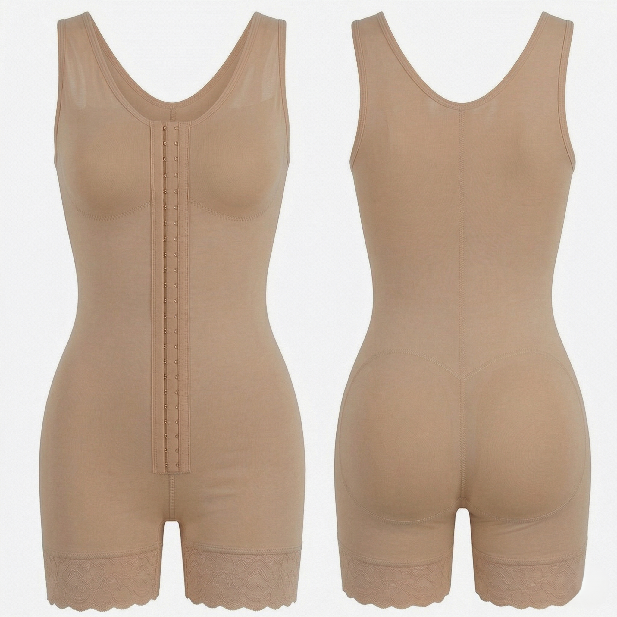 FRONT-ZIP SCULPT JUMPSUIT
