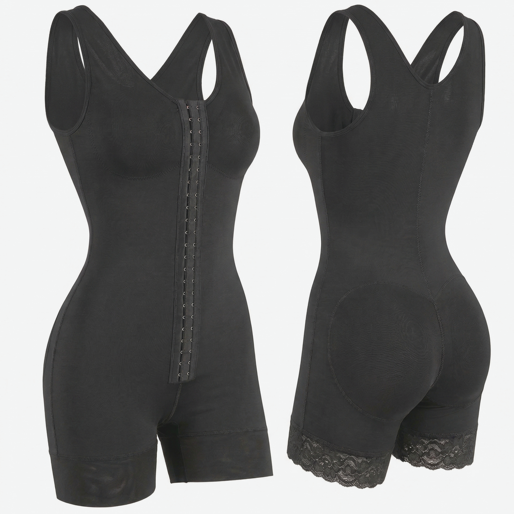 FRONT-ZIP SCULPT JUMPSUIT