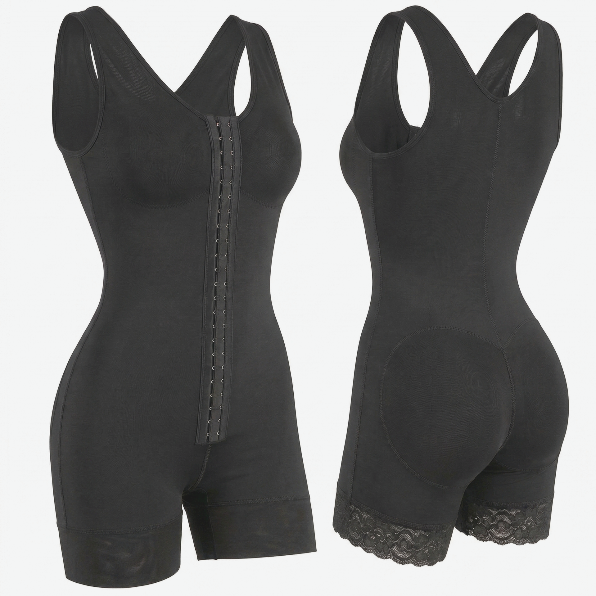 FRONT-ZIP SCULPT JUMPSUIT
